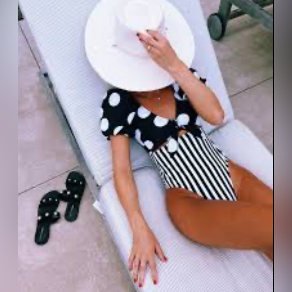 Tabitha Brown Target Small One Piece Swimsuit polka dots